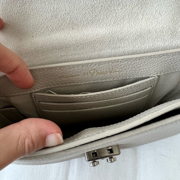 3.1 Phillip Lim Leather Pashli Mini Saddle Crossbody Bag Purse Feather - Picture 10 of 12